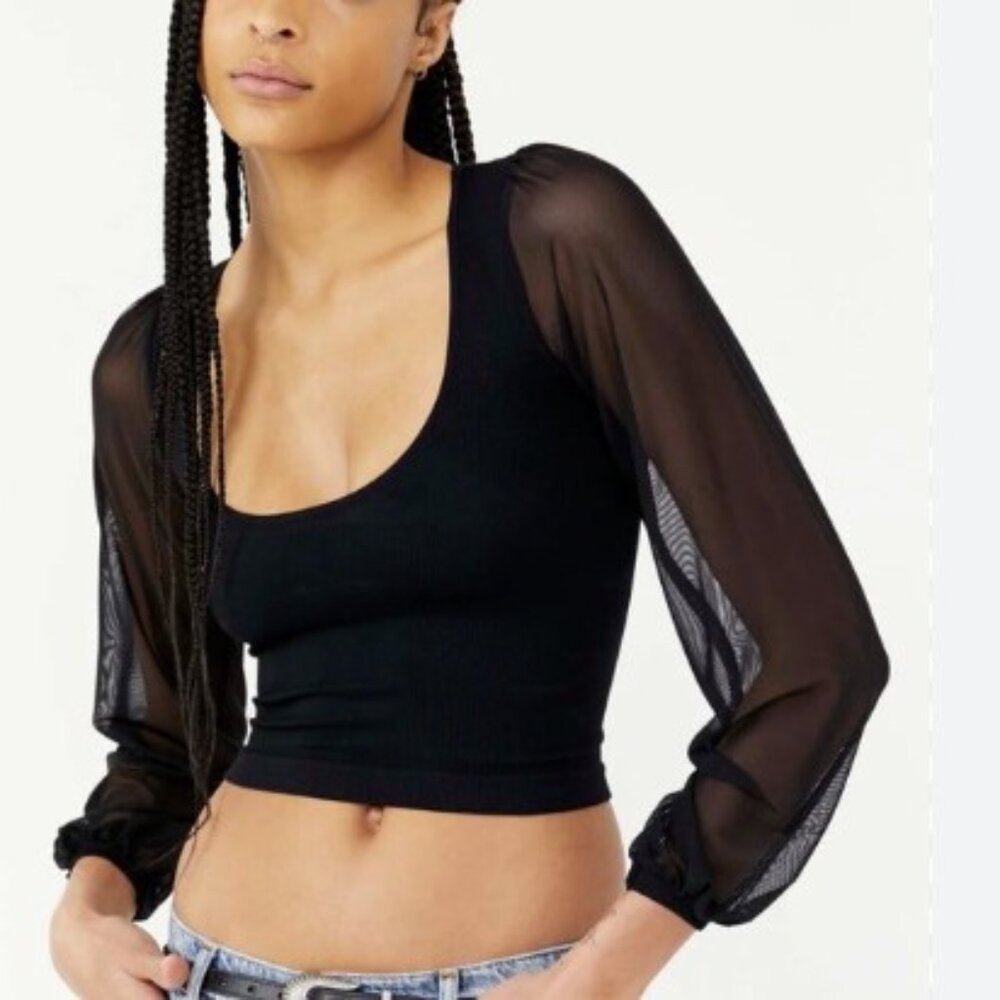 Free People Lost in Love Top Sheer - Size M/L (Closet closing permanently 5/15!)